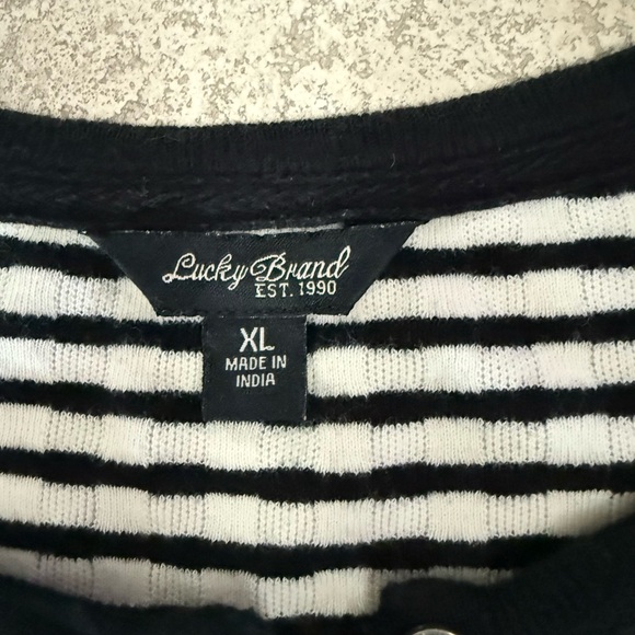 Lucky Brand Black and White Button Down Shirt - Picture 4 of 7